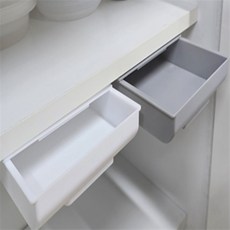 부착식 슬라이딩 서랍 중 팬트리수납함, 화이트