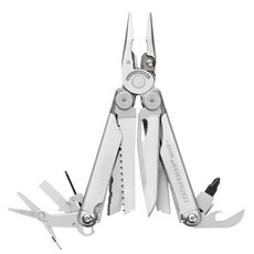 레더맨 (Leatherman) 웨이브플러스 스테인레스 스틸 18-in-1 멀티툴, Stainless Steel, 1개