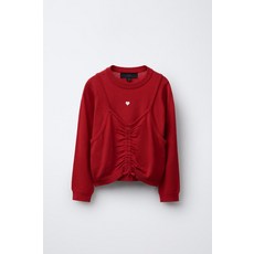 [국내배송] 자라 ZARA 하트 자수 더블 니트 스웨터 - 레드 938202