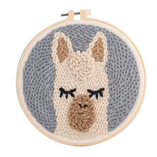 우아한클릭 펀치니들 키트 세트 취미 DIY 프랑스 자수 +바늘세트 포함, 13-알파카, 1개