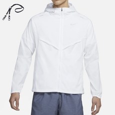 NIKE 耐吉 Wind Runner可收納防風外套 白色+PG束帶
