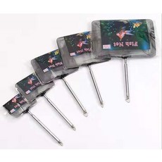 참새그물 낚시뜰채 접이식 어항 낚시 그물 바다뜰채 티타늄뜰채, 스테인리스 4인치 10x7.5x14-51cm