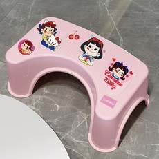 可愛卡通庫洛米馬桶凳 家用蹲坑神器 衛生間兒童成人墊腳凳, 粉色 貪喫女貼紙 升級款