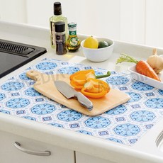 Aimedia 艾美迪雅 調理台保護墊-2色可選，廚房檯面防刮防污易清潔，安全無毒材質安心使用, 摩洛哥, 1個
