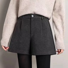 [Bahn 2컬러] 포포 여성 기모 반바지 슬렉스