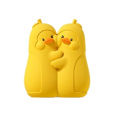 전파사 포옹오리 휴대용 듀얼 충전식 전기 손난로, 옐로우, 포옹 오리 손난로