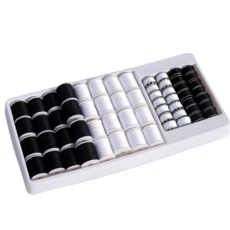 한현 소형 재봉틀 봉제사 실 60종 60개 세트, 1개, 흑백