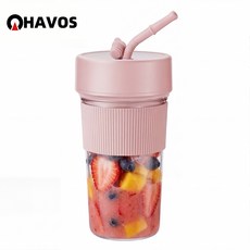 Havos 가정용 휴대용 미니 블렌더 믹서기 과일 채소 착즙 다용도 주방 가전, 분홍색