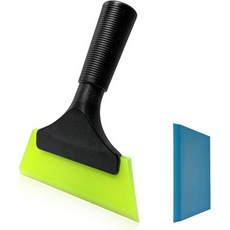 작은 스퀴지 5인치 고무날 자동차 창문 틴트 도구 물비퍼 미끄럼 방지 손잡이 앞유리 비닐 래핑 스크래퍼 문 욕실 거울 세척용 초록색+파란색, Green+blue