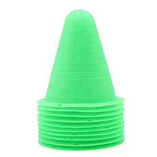 10 개/대 스케이트 마커 훈련 도로 콘 롤러 축구 럭비 소프트 타워 장애물 더미, 3)10pcs Green