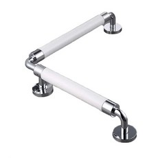 【海夫健康生活館】台灣陶然 簡約歐風 無障礙L型安全扶手 沙比利木白漆 (CF-102-2), 1個