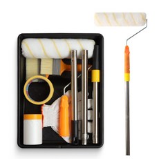 올인원 3단 장대 9인치 롤러 페인트 도구 8종 세트, 1개