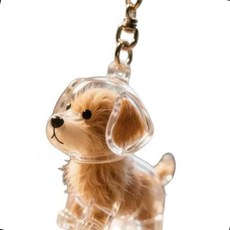 펫 털 추억 메모리 캡슐 열쇠고리 반려견 기념 영구보존 뭉치함, 1개, 푸들