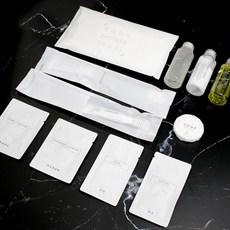 일회용 세면도구 지퍼백 파우치 세트, 1개