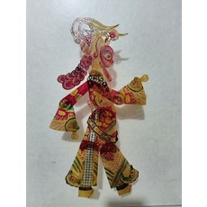 皮影 美猴王 牛皮雕刻 手工上色 仿古色 高32cm 非遺 裝飾 收藏, 如圖所示, 1個