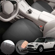 미니 클럽맨S (R55) 1세대 (N18) 차량용 초슬림 통풍 시트 커버 블랙 2개 세트