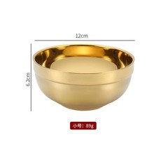 金色不銹鋼雙層隔熱碗筷勺盤組, 1個
