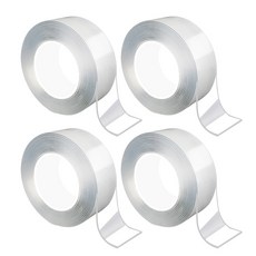 편안한42 강력 스카치 실리콘 양면테이프 겔테이프, 30mm*5m*1mm, 4개, 투명