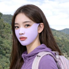 루미솔 UV 자외선차단 에어쿨 스포츠 마스크 골프 등산 러닝 얼굴가리개, 1개, 라벤더퍼플