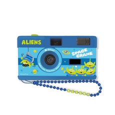 Disney PIXAR玩具總動員外星人半格底片相機，輕巧易攜帶，操作簡單，內置閃光燈, 1個, 01-KN-62