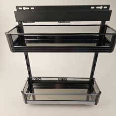 프리미엄 글라스 강화유리 측판용 양념통 선반 망장 150용 200용 250용 300용, 1개