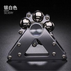 新款原創不鏽鋼指尖陀螺 摩天輪造型 減壓玩具, 1個, 銀白色