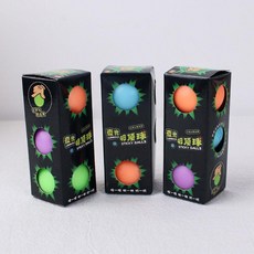 创意粘粘球 创意 粘粘球 黏黏球 扔天花板上 夜光 荧光 粘墙 抛球 慢回弹 玩具 解压神器 创意粘粘球, 1個, 夜光粘粘球 3盒9個