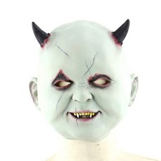 스윗리빙 라운드데빌 할로윈파티 마스크, 혼합 색상, 1개