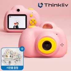 씽크리브 어린이 키즈 토이 디지털 카메라 타이니샷 TL-KC01, 1개, 핑크