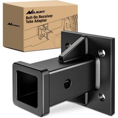 닐라이트 2인치 RV 범퍼 히치 수신기 핀 포함 44.5인치 빔에 적합 200파운드 타깃 무게 용량 어댑터 여행용 트레일러 후방 캠퍼 자전거 랙 화물 운반차에, Bolt-On Tow Hitch Receiver