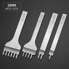 프리킹 아이언 치즐 가죽 공예 바느질 도구 프롱 간격, 1개, 3. 5mm-1Set
