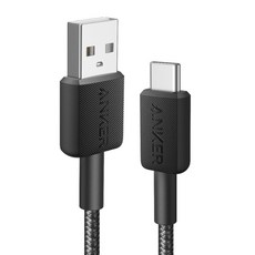 앤커 322 USB A타입-C타입 고속 충전케이블, 단품, 블랙, 1개
