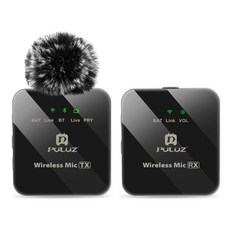 PULUZ 무선 라발리에 마이크 3.5mm 인터페이스 리시버 및 마이크 2 TX 1 TX 1 RX, 02 1 TX and 1 RX