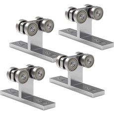 SIWOOD 전기 호이스트 설치 롤러 트롤리 4륜 어셈블리 무음으로 1-58인치 와이드 및 전체 또는 더 높은 스트럿 채널실버 4과 함께 사용할 수 있습니다, Silver 4