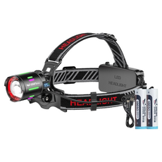 微笑鯊 TD0159 凌空極光炮 頭燈 感應式 M60 強光 變焦 夜釣 露營頭燈, 1個, 【二電】微笑鯊 TD-0159A-M60