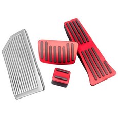 자동차 가속기 브레이크 풋 레스트 페달 커버 패드, 7. AT Footrest Red, 기본