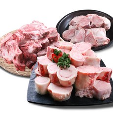 조은장터 한우 사골 우족 잡뼈 스지 도가니 4kg 이상, 1세트, 사골2kg+잡뼈2kg+도가니200g