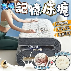 暖暖貓乳膠記憶床墊，五層結構，親膚透氣，高彈力支撐，舒適睡眠體驗