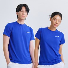 빅터 남성 여성 반팔 티셔츠 VT25ATS001M VT25ATS001F BL