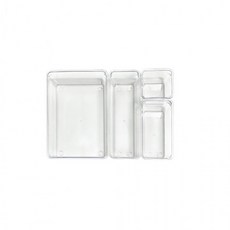 루미나D 서랍 정리함 투명 책상 문구 사각 소품 수납함 중, 1개, 상세페이지 참조