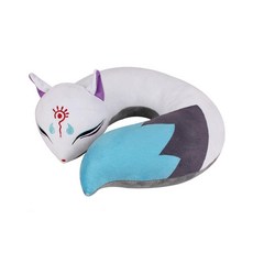 [ 958092 ] 일반 버리토니 폭스 플러시 U자형 목베개 여우 여행용 베개 목 지지 30.5 x 10.2cm(12 4인치) 블루 FBB-20220859