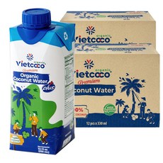 비엣코코 프리미엄 오가닉 코코넛워터 플러스, 24개, 330ml
