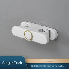 자체 접착 걸레 벽걸이 빗자루 거치대 양면 랙 그리퍼 차고 정원 욕실 가정 주방 정리, [09] White 1, 1개