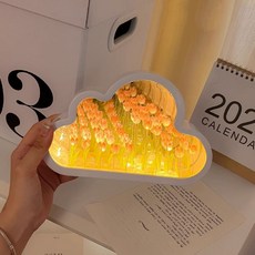 집들이 선물 꽃 기프트 플라워 튤립 은은한 구름 AWDFFFE6, 노랑, 1개