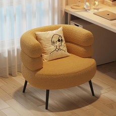 벨벳 의자 침실 화장대 등받이 북유럽 드레스룸 라텍스, 양털 라텍스 쿠션 옐로우