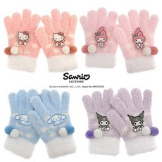 산리오정품 시나모롤 헬로키티 쿠로미 방한장갑 손가락장갑 수면장갑 겨울장갑