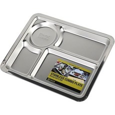덜튼 (Dulton) 스테인레스 콤보 플레이트 A타입 식기 푸드 트레이 높이 20mm 폭 270mm 깊이 220mm G815-966A, Aタイプ