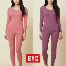 BYC 여성 부드러운 순면100% 양면내의 상하세트