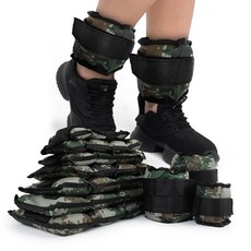 밀리터리 모래주머니 중량밴드 1~10kg 손목 발목 국방색 도트, 2kg