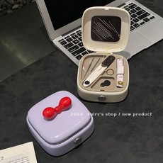 多功能針綫盒磁吸針綫盒衣服修補工具便攜縫補針線盒多功能針綫包縫綫神器針線套裝縫衣服釦子針線盒, 1個, 磁吸裝【奶油白】+【16捲線】+【縫補配,40件全套小工具//滿足縫紉所有需求